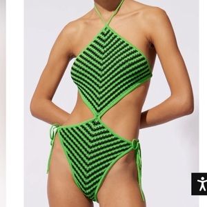 solid + striped Cheyenne one piece